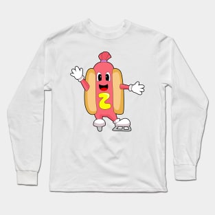 Hotdog Ice skating Ice skates Winter sports Long Sleeve T-Shirt